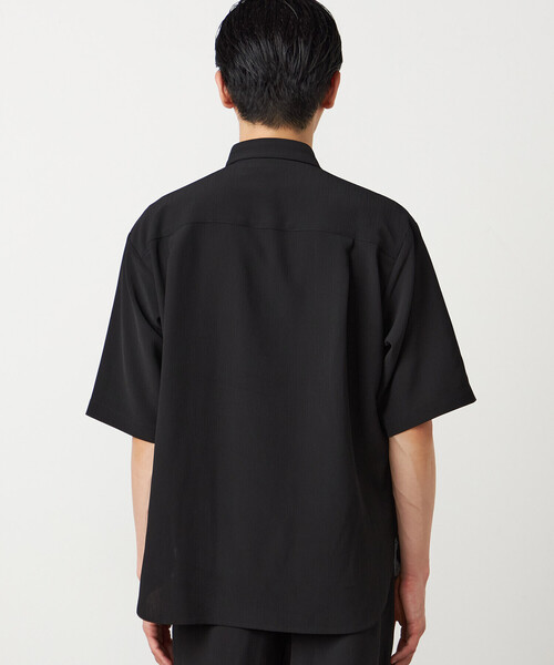 COMME CA ISM(コムサイズム)の「楊柳ポリエステル ショートポイントカラー リラックス半袖シャツ(シャツ/ブラウス・メンズ・ブラック/チャコール・LARGE/MEDIUM)」の10枚目の写真