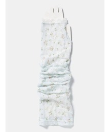 tutuanna | [とにかくさらっと涼しい！]小花柄レース付きアームカバー60cm丈(アームカバー)