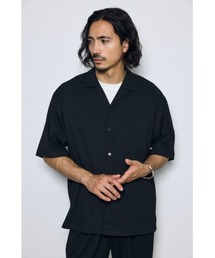 【セットアップ対応】楊柳リラックス半袖シャツ　夏服　春服　秋服