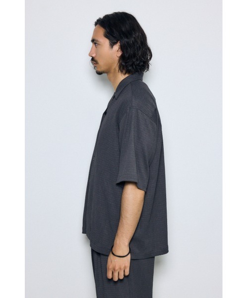 AZUL by moussy(アズールバイマウジー)の「【セットアップ対応】楊柳リラックス半袖シャツ 夏服 春服 秋服(シャツ/ブラウス・メンズ・ブラック/ブルー/グレー・LARGE/MEDIUM)」の22枚目の写真