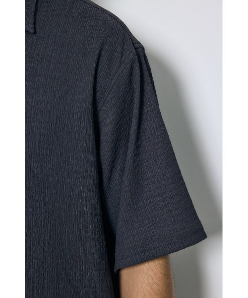 AZUL by moussy(アズールバイマウジー)の「【セットアップ対応】楊柳リラックス半袖シャツ 夏服 春服 秋服(シャツ/ブラウス・メンズ・ブラック/ブルー/グレー・LARGE/MEDIUM)」の13枚目の写真