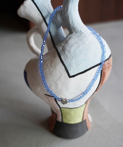 SANSeLF(サンセルフ)の「【SANSeLF】ハートチャームクリアビーズネックレス saa26s096(ネックレス・レディース・クリア/ブルー・FREE)」の18枚目の写真
