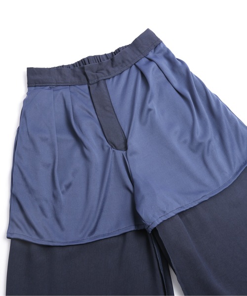 La-gemme(ラジェム)の「シャツ&ワイドパンツセットアップ(セットアップ・レディース・ネイビー/ブラック/ライトグレー・L/M)」の16枚目の写真