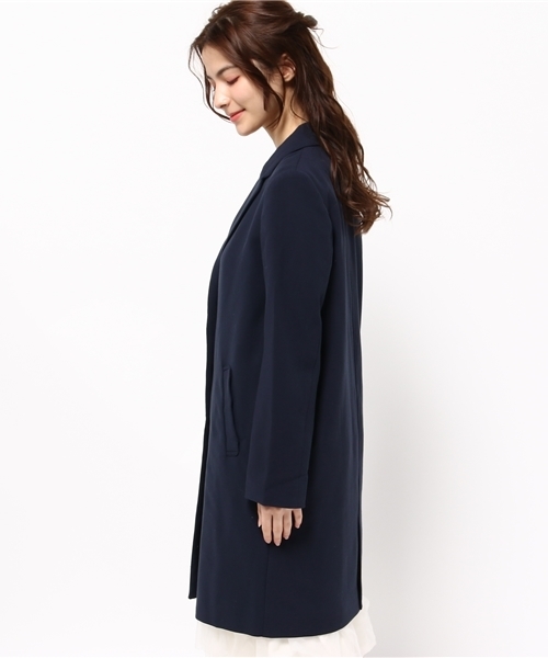 earth music&ecology（アースミュージックアンドエコロジー）の「【2016Spring】チェスターコート（チェスターコート・レディース・ネイビー/サックスブルー/グレー/キャメル・SMALL/MEDIUM）」の6枚目の写真