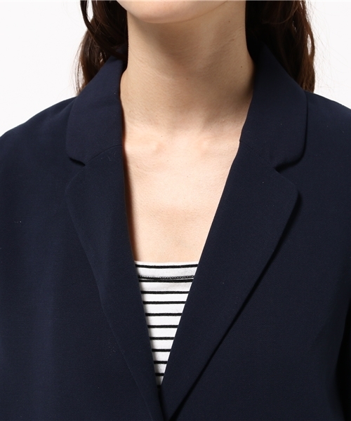 earth music&ecology（アースミュージックアンドエコロジー）の「【2016Spring】チェスターコート（チェスターコート・レディース・ネイビー/サックスブルー/グレー/キャメル・SMALL/MEDIUM）」の8枚目の写真