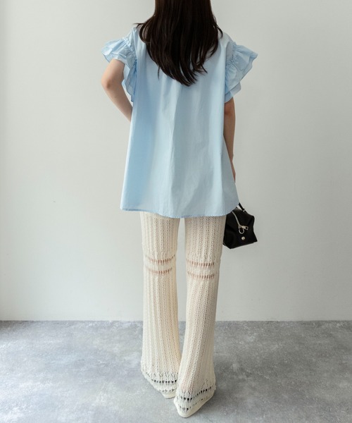 on:nue（オンニュ）の「【on:nue】[着用動画あり！] 透かし編みサマーニットパンツ /2026 SS COLLECTION（その他パンツ・レディース・グレー/ベージュ/ブラック/アイボリー・FREE）」の17枚目の写真