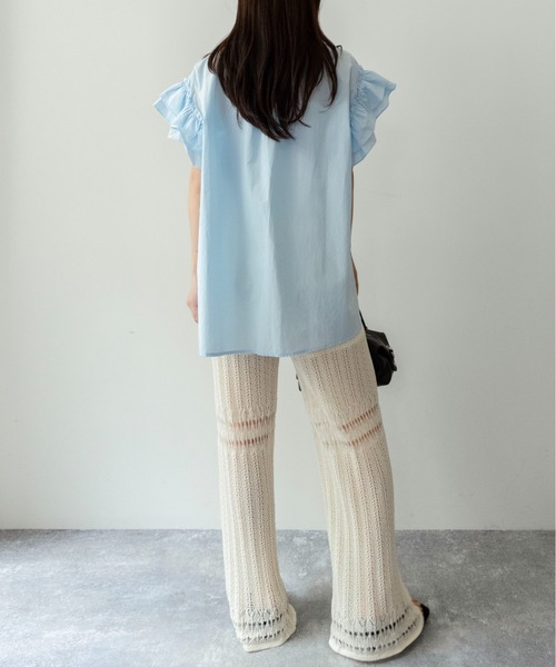 on:nue（オンニュ）の「【on:nue】[着用動画あり！] 透かし編みサマーニットパンツ /2026 SS COLLECTION（その他パンツ・レディース・グレー/ベージュ/ブラック/アイボリー・FREE）」の18枚目の写真