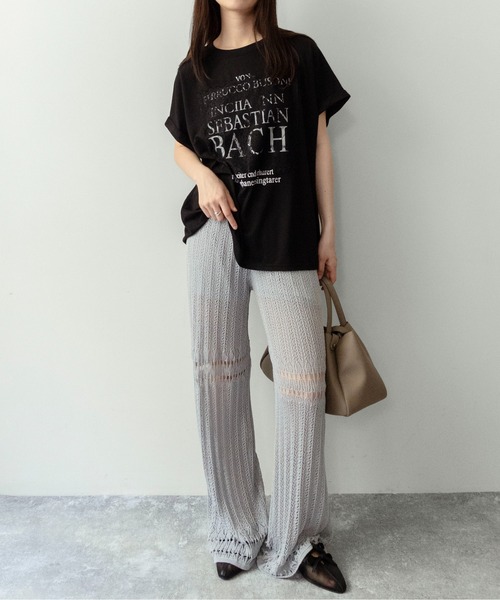 on:nue（オンニュ）の「【on:nue】[着用動画あり！] 透かし編みサマーニットパンツ /2026 SS COLLECTION（その他パンツ・レディース・グレー/ベージュ/ブラック/アイボリー・FREE）」の22枚目の写真