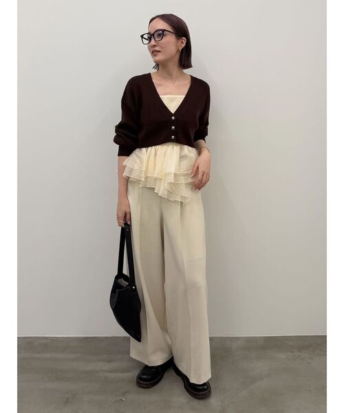 LAGUNAMOON(ラグナムーン)の「バイカラーベルトパンツ(その他パンツ・レディース・ボルドー/アイボリー/チャコールグレー・SMALL/MEDIUM)」の20枚目の写真