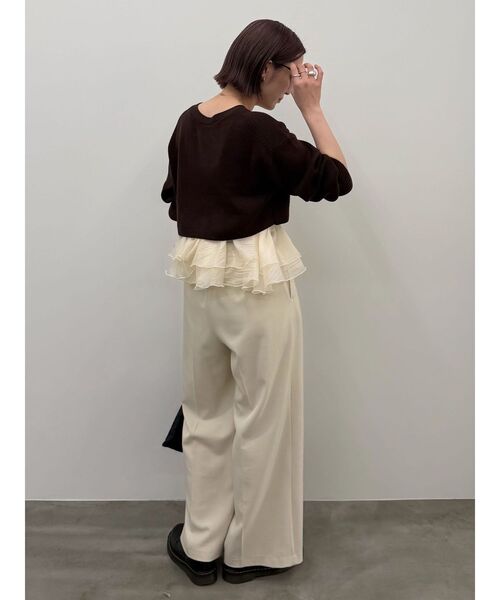 LAGUNAMOON(ラグナムーン)の「バイカラーベルトパンツ(その他パンツ・レディース・ボルドー/アイボリー/チャコールグレー・SMALL/MEDIUM)」の21枚目の写真
