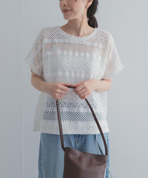 URBAN RESEARCH DOORS(アーバンリサーチドアーズ)の「クロップドレースプルオーバー(その他トップス・レディース・ブラック/ブラウン/オフホワイト・FREE)」の10枚目の写真