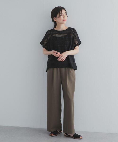 URBAN RESEARCH DOORS(アーバンリサーチドアーズ)の「クロップドレースプルオーバー(その他トップス・レディース・ブラック/ブラウン/オフホワイト・FREE)」の22枚目の写真