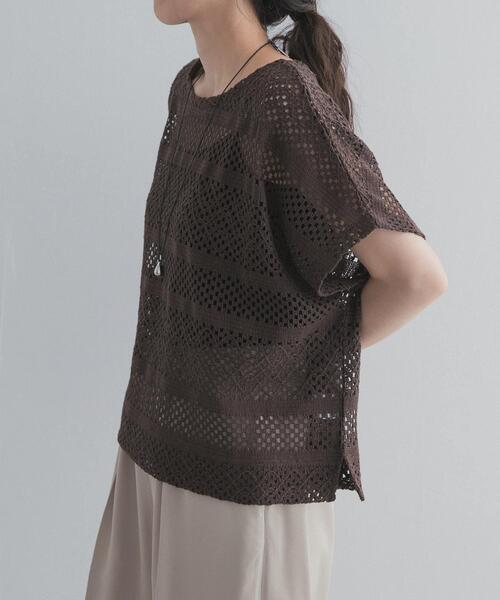 URBAN RESEARCH DOORS(アーバンリサーチドアーズ)の「クロップドレースプルオーバー(その他トップス・レディース・ブラック/ブラウン/オフホワイト・FREE)」の17枚目の写真