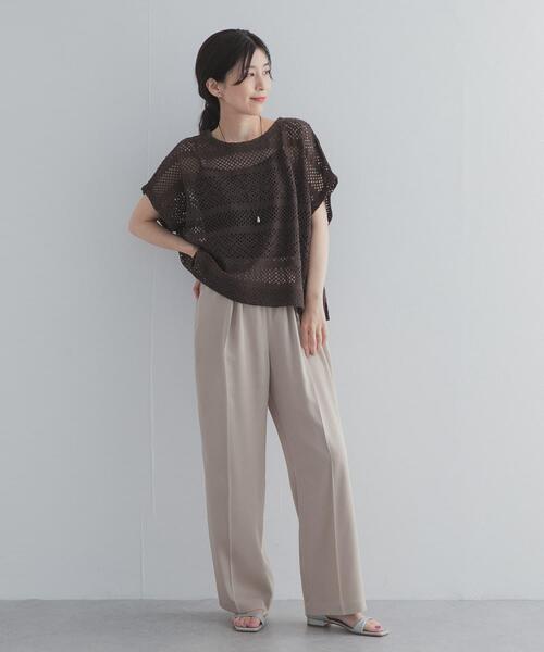 URBAN RESEARCH DOORS(アーバンリサーチドアーズ)の「クロップドレースプルオーバー(その他トップス・レディース・ブラック/ブラウン/オフホワイト・FREE)」の13枚目の写真