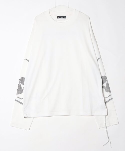 mastermind JAPAN(マスターマインド)の「BOXY CARBON COPY LS TEE(Tシャツ/カットソー・メンズ・オレンジ/ブラック/ホワイト・XL)」の1枚目の写真