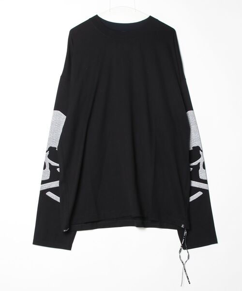 mastermind JAPAN(マスターマインド)の「BOXY CARBON COPY LS TEE(Tシャツ/カットソー・メンズ・オレンジ/ブラック/ホワイト・XL)」の2枚目の写真