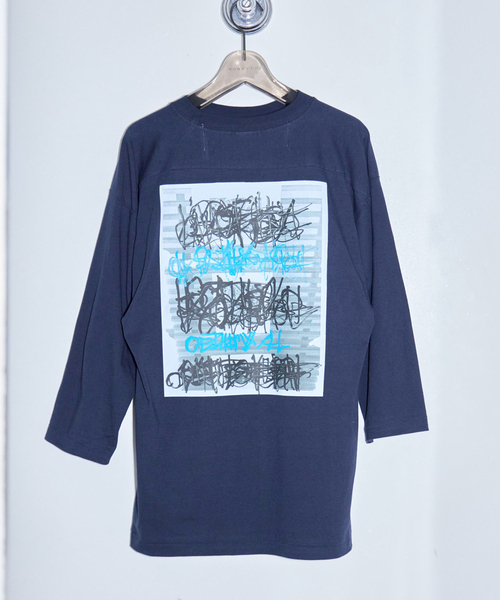 CITYSHOP(シティーショップ)の「CREATIVE GROWTH FOOTBALL TEE OE1240:Tシャツ(Tシャツ/カットソー・レディース・ネイビー・MEDIUM)」の3枚目の写真