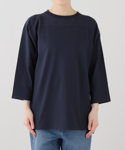 CITYSHOP(シティーショップ)の「CREATIVE GROWTH FOOTBALL TEE OE1240:Tシャツ(Tシャツ/カットソー・レディース・ネイビー・MEDIUM)」の6枚目の写真