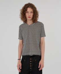 ASSORT SLAB CROPPED COMPACT V NECK T/アソートスラブクロップドコンパクトVネックT