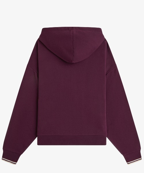 FRED PERRY（フレッドペリー）の「Hooded Zip-Through Sweatshirt／フード付きジップスルースウェット（パーカー・レディース・プラム/チャコールグレー・12/10）」の14枚目の写真