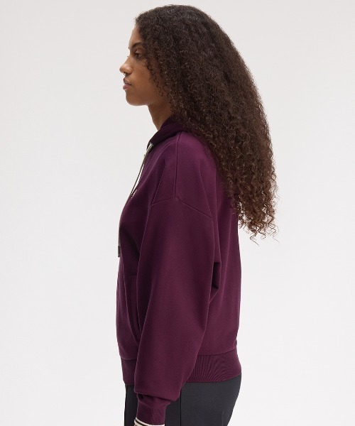 FRED PERRY（フレッドペリー）の「Hooded Zip-Through Sweatshirt／フード付きジップスルースウェット（パーカー・レディース・プラム/チャコールグレー・12/10）」の12枚目の写真