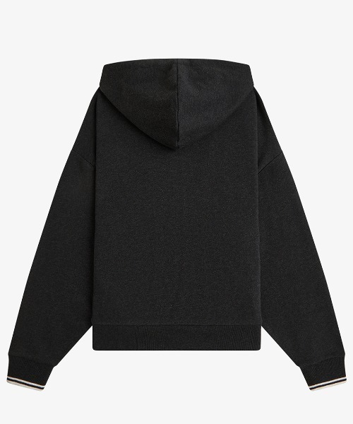 FRED PERRY（フレッドペリー）の「Hooded Zip-Through Sweatshirt／フード付きジップスルースウェット（パーカー・レディース・プラム/チャコールグレー・12/10）」の8枚目の写真