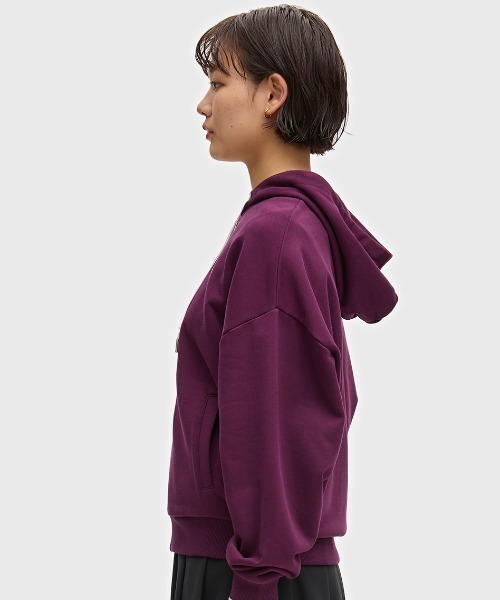 FRED PERRY（フレッドペリー）の「Hooded Zip-Through Sweatshirt／フード付きジップスルースウェット（パーカー・レディース・プラム/チャコールグレー・12/10）」の18枚目の写真