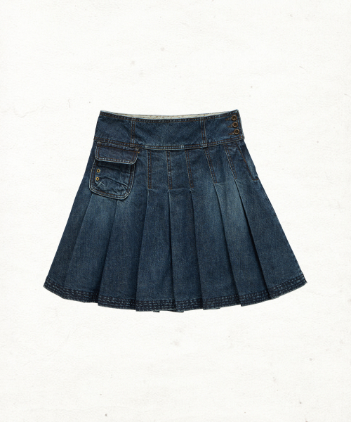 DANDEL(ダンデル)の「DD four-stitch denim skirt (INDIGO)(スカート・レディース・その他・1/2)」の1枚目の写真