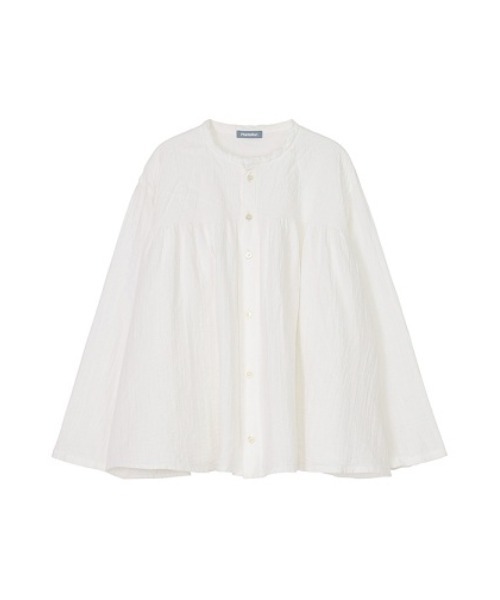 Plantation(プランテーション)の「BIZENダブルガーゼ / S(シャツ/ブラウス・レディース・ホワイト/ネイビー・M size)」の2枚目の写真