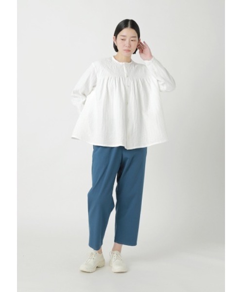 Plantation(プランテーション)の「BIZENダブルガーゼ / S(シャツ/ブラウス・レディース・ホワイト/ネイビー・M size)」の4枚目の写真