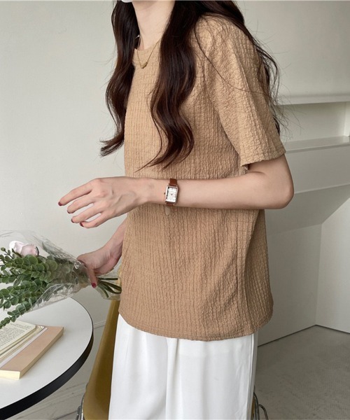 ONEP STAR(ワンピスター)の「ポコポコワッフル半袖プルオーバー(Tシャツ/カットソー・レディース・ブラック/ホワイト/カーキ/ブルー・MEDIUM/LARGE/X-LARGE)」の21枚目の写真
