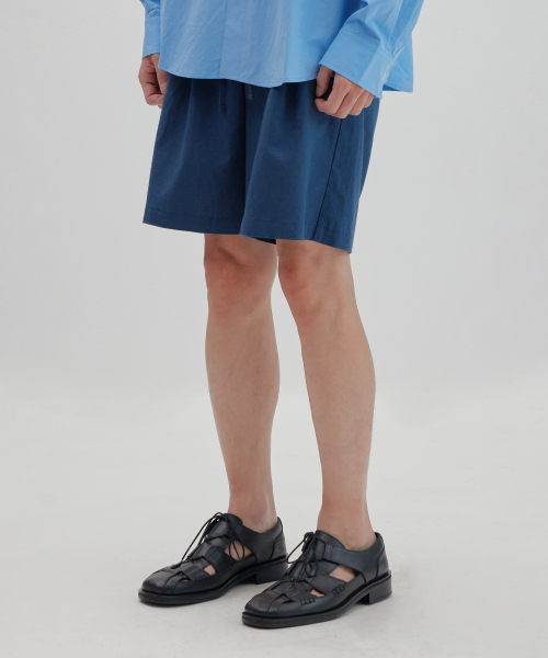 NONBLANK(ノンブランク)の「ワイドフィットリネンハーフパンツ_BLUE NAVY(その他パンツ・レディース・その他・SMALL/X-LARGE/LARGE/MEDIUM)」の6枚目の写真