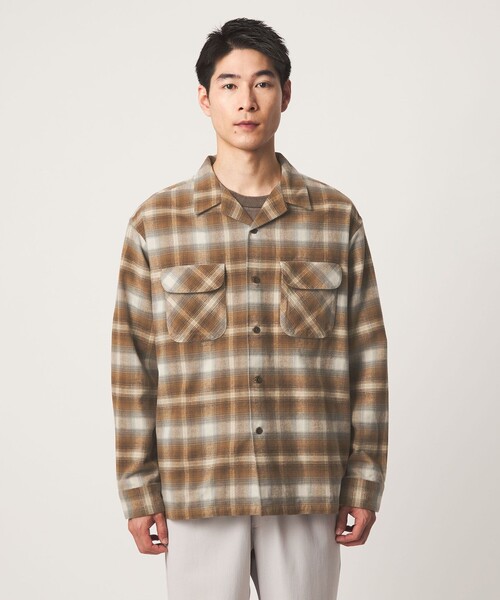 PENDLETON(ペンドルトン)の「【別注】<PENDLETON>チェック オープンカラー 長袖 シャツ(シャツ/ブラウス・メンズ・ライトブルー/ブラウン/ブラック・M/L/XL)」の5枚目の写真