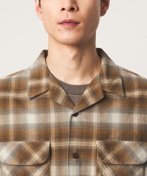 PENDLETON(ペンドルトン)の「【別注】<PENDLETON>チェック オープンカラー 長袖 シャツ(シャツ/ブラウス・メンズ・ライトブルー/ブラウン/ブラック・M/L/XL)」の8枚目の写真