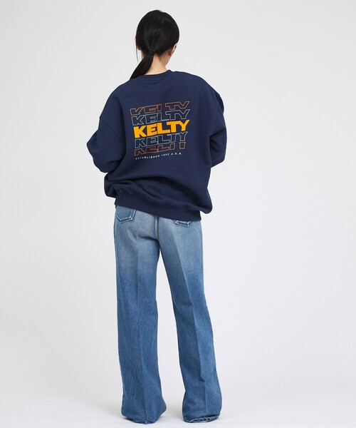 ABAHOUSE（アバハウス）の「【KELTY / ケルティ】フロッキーバックロゴプリントスウェット/ ユニセックス /  KE26213054（スウェット・メンズ・ネイビー/ブラック/グレー・L/M）」の4枚目の写真