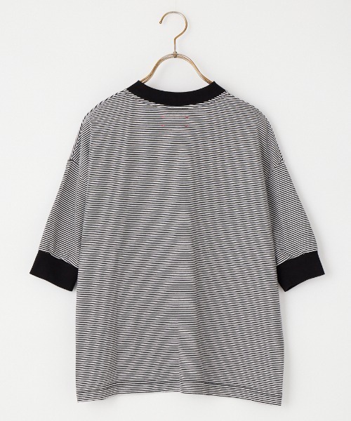 MEYAME（メヤメ）の「[MEYAME/メヤメ] 袖リブ ショートスリーブボーダーTシャツ（Tシャツ/カットソー・レディース・ブラウン/ブラック・F）」の11枚目の写真