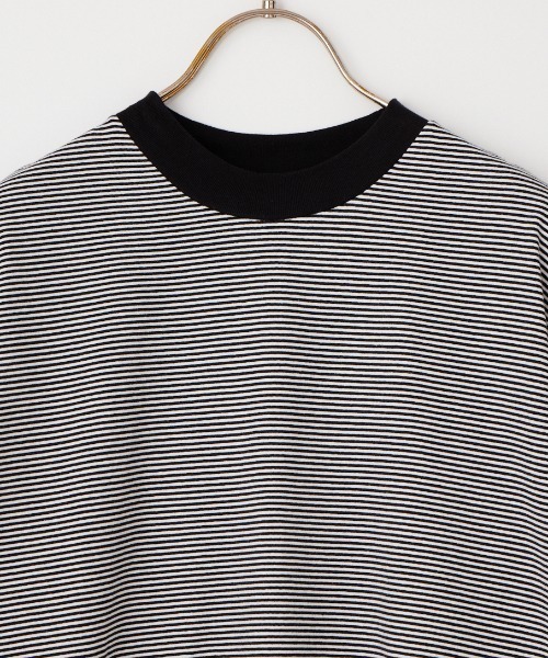 MEYAME（メヤメ）の「[MEYAME/メヤメ] 袖リブ ショートスリーブボーダーTシャツ（Tシャツ/カットソー・レディース・ブラウン/ブラック・F）」の3枚目の写真