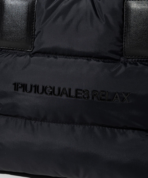 1PIU1UGUALE3  RELAX （ウノピゥウノウグァーレトレ リラックス）の「1PIU1UGUALE3 RELAX(ウノピゥウノウグァーレトレ リラックス)パフィーナイロンミニトートバッグ（トートバッグ・メンズ・ブラック・ONE SIZE）」の4枚目の写真