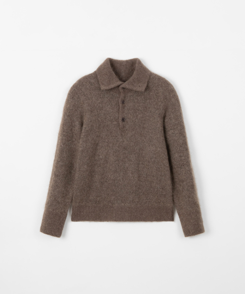 THEENDQUESTION(ジエンドクエスチョン)の「Kid mohair button turtle knit top / BROWN(ニット/セーター・レディース・その他・FREE)」の1枚目の写真