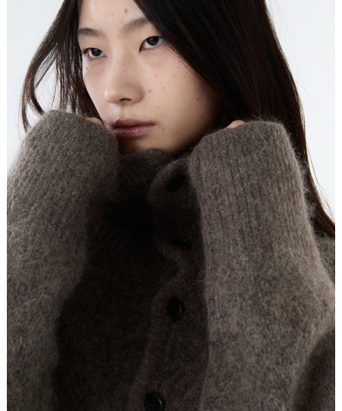 THEENDQUESTION(ジエンドクエスチョン)の「Kid mohair button turtle knit top / BROWN(ニット/セーター・レディース・その他・FREE)」の2枚目の写真