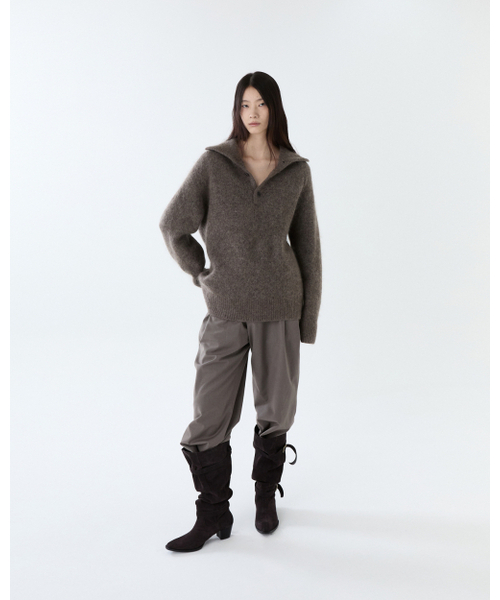 THEENDQUESTION(ジエンドクエスチョン)の「Kid mohair button turtle knit top / BROWN(ニット/セーター・レディース・その他・FREE)」の3枚目の写真