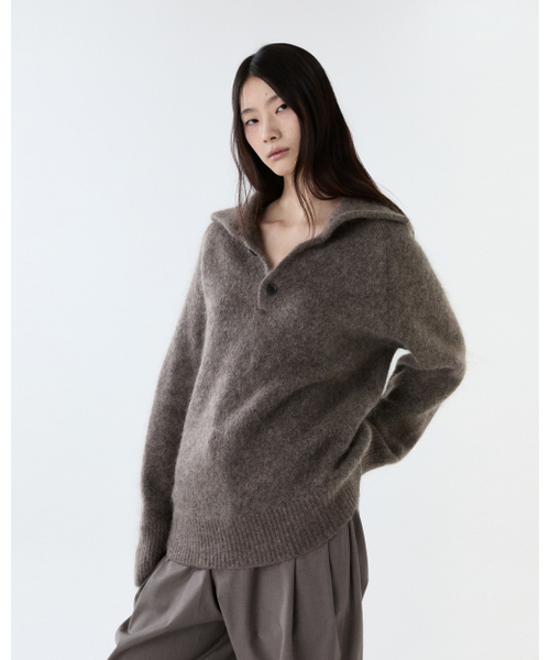 THEENDQUESTION(ジエンドクエスチョン)の「Kid mohair button turtle knit top / BROWN(ニット/セーター・レディース・その他・FREE)」の5枚目の写真