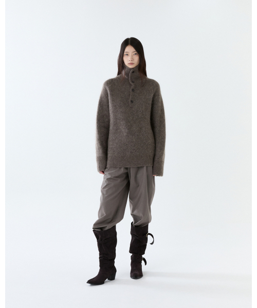THEENDQUESTION(ジエンドクエスチョン)の「Kid mohair button turtle knit top / BROWN(ニット/セーター・レディース・その他・FREE)」の6枚目の写真