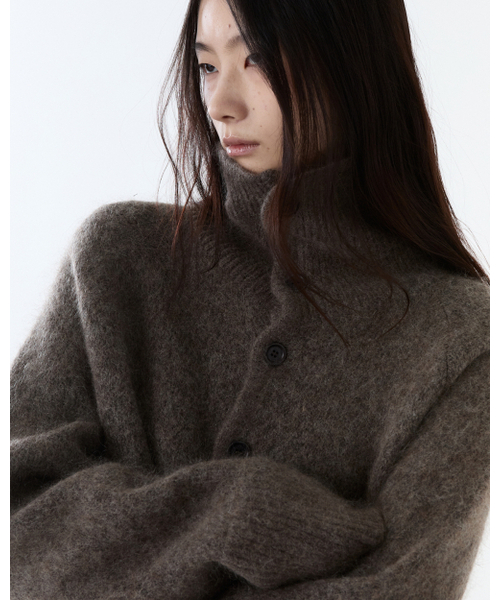 THEENDQUESTION(ジエンドクエスチョン)の「Kid mohair button turtle knit top / BROWN(ニット/セーター・レディース・その他・FREE)」の7枚目の写真