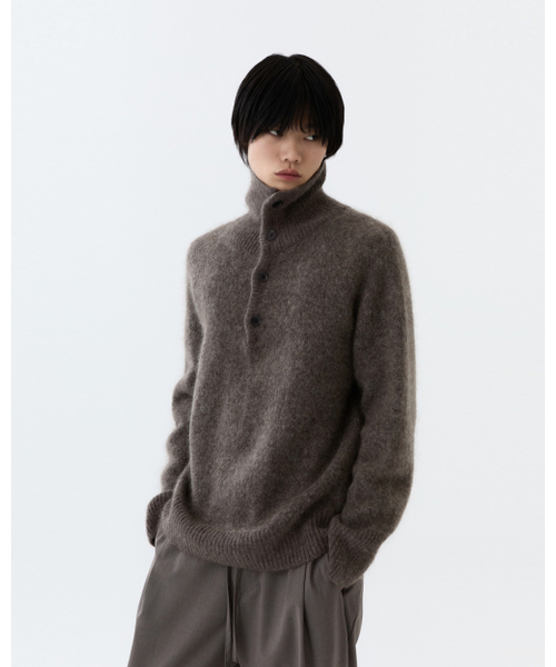 THEENDQUESTION(ジエンドクエスチョン)の「Kid mohair button turtle knit top / BROWN(ニット/セーター・レディース・その他・FREE)」の8枚目の写真