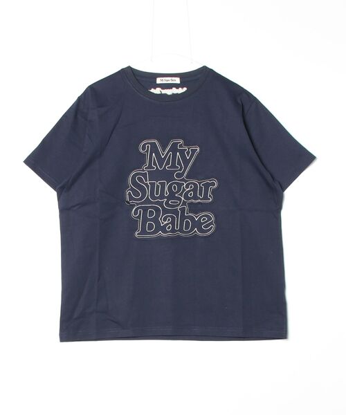 My sugar Babe(マイシュガーベイブ)の「Front OG logo ss tee(Tシャツ/カットソー・メンズ・PINK/White/Navy・LARGE/MEDIUM/SMALL)」の1枚目の写真