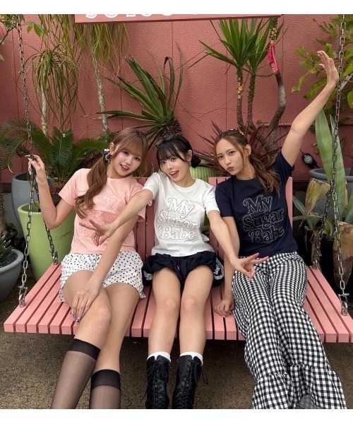 My sugar Babe(マイシュガーベイブ)の「Front OG logo ss tee(Tシャツ/カットソー・メンズ・PINK/White/Navy・LARGE/MEDIUM/SMALL)」の5枚目の写真