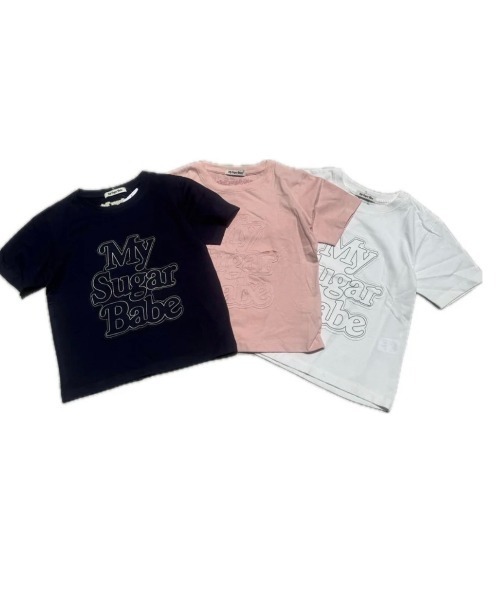 My sugar Babe(マイシュガーベイブ)の「Front OG logo ss tee(Tシャツ/カットソー・メンズ・PINK/White/Navy・LARGE/MEDIUM/SMALL)」の4枚目の写真