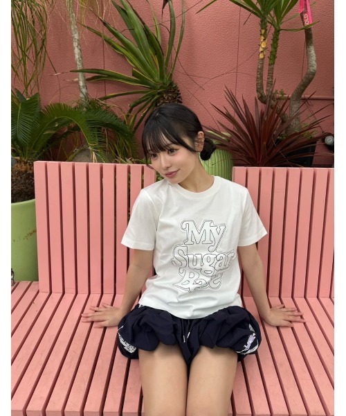 My sugar Babe(マイシュガーベイブ)の「Front OG logo ss tee(Tシャツ/カットソー・メンズ・PINK/White/Navy・LARGE/MEDIUM/SMALL)」の6枚目の写真