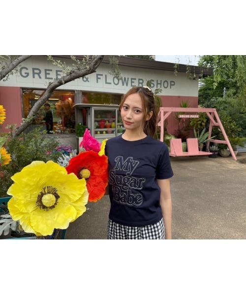 My sugar Babe(マイシュガーベイブ)の「Front OG logo ss tee(Tシャツ/カットソー・メンズ・PINK/White/Navy・LARGE/MEDIUM/SMALL)」の9枚目の写真